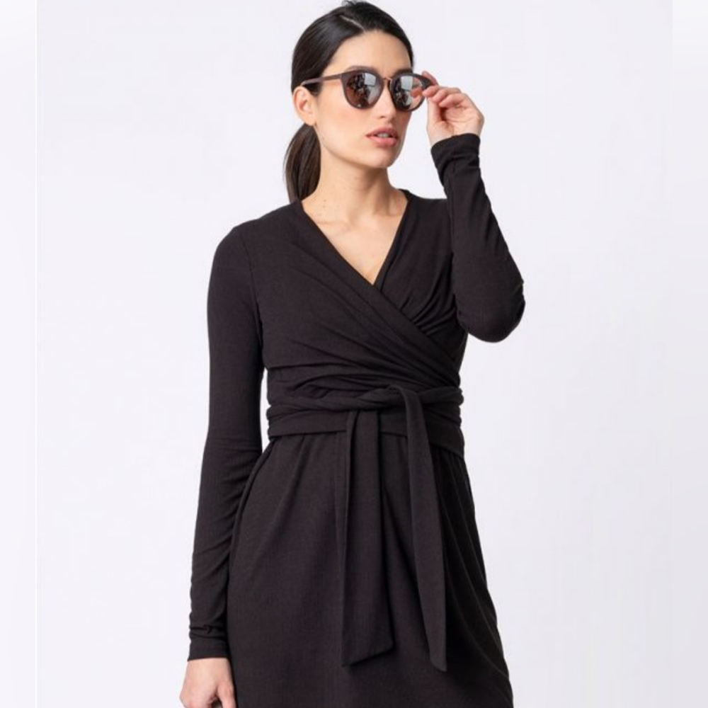 Seraphine maternity/nursing wrap dress NWT